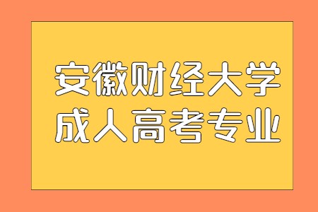 安徽财经大学成人高考专业