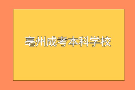 亳州成考本科学校