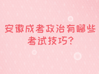 安徽成考政治有哪些考试技巧