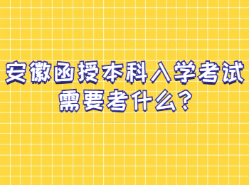 安徽函授本科入学考试需要考什么